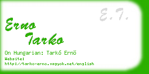 erno tarko business card